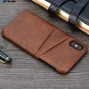 Leather Cover with Wallet Card Slots For iPhone X