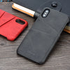 Leather Cover with Wallet Card Slots For iPhone X