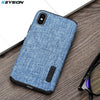 iPhone X Linen Cloth Case Anti-knock Cover