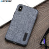 iPhone X Linen Cloth Case Anti-knock Cover