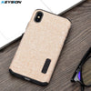 iPhone X Linen Cloth Case Anti-knock Cover