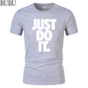 Just Do It Letter Printed Men T-Shirt