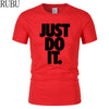 Just Do It Letter Printed Men T-Shirt