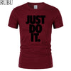 Just Do It Letter Printed Men T-Shirt