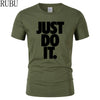 Just Do It Letter Printed Men T-Shirt