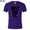 Just Do It Letter Printed Men T-Shirt