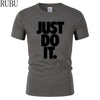 Just Do It Letter Printed Men T-Shirt