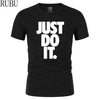 Just Do It Letter Printed Men T-Shirt