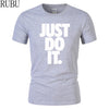 Just Do It Letter Printed Men T-Shirt