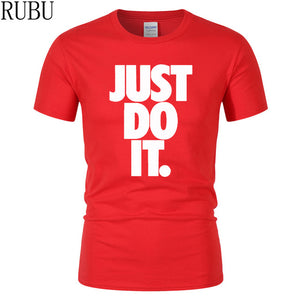 Just Do It Letter Printed Men T-Shirt