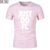 Just Do It Letter Printed Men T-Shirt