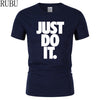 Just Do It Letter Printed Men T-Shirt