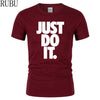 Just Do It Letter Printed Men T-Shirt