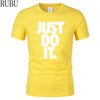 Just Do It Letter Printed Men T-Shirt