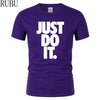 Just Do It Letter Printed Men T-Shirt