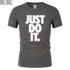 Just Do It Letter Printed Men T-Shirt