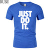 Just Do It Letter Printed Men T-Shirt