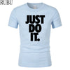 Just Do It Letter Printed Men T-Shirt