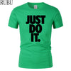 Just Do It Letter Printed Men T-Shirt