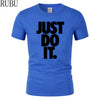 Just Do It Letter Printed Men T-Shirt