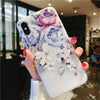 Flower Silicone iphone Case For iPhone X 8 7 6 6S Plus 5 5S